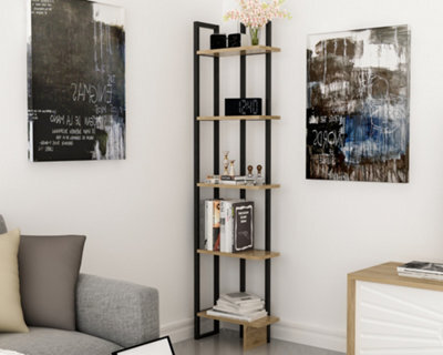 Decorotika Alice Corner Bookcase With Metal Frame - image 1