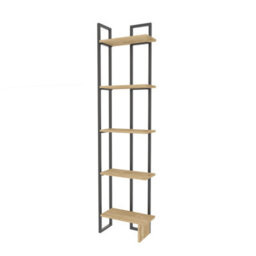 Decorotika Alice Corner Bookcase With Metal Frame - thumbnail 6