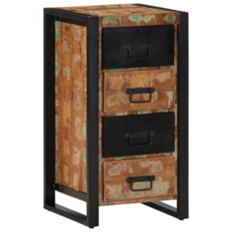 Berkfield Drawer Cabinet Multicolour 40X40X75 Cm Solid Wood Reclaimed - thumbnail 3
