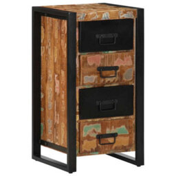 Berkfield Drawer Cabinet Multicolour 40X40X75 Cm Solid Wood Reclaimed - thumbnail 1