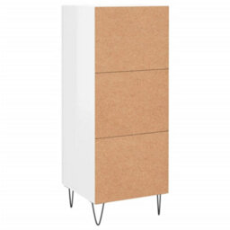 Berkfield Modern Sideboard High Gloss White 34.5X34X90 Cm Engineered Wood - thumbnail 8
