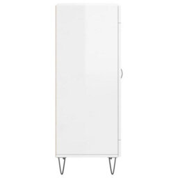 Berkfield Modern Sideboard High Gloss White 34.5X34X90 Cm Engineered Wood - thumbnail 7