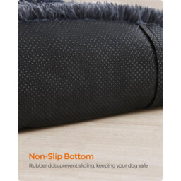 Songmics Oversized Dog Sofa Bed, Calming Pet Lounger With Cover, Large Breed Comfort, Dark Grey - thumbnail 6