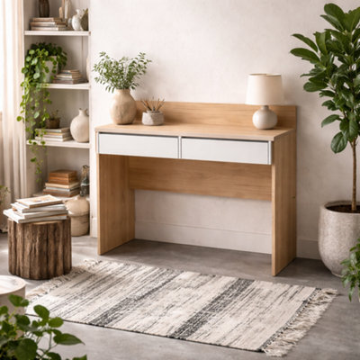Wyld Haus Billabong Jackson Hickory Oak And White 2-Drawer Desk - image 1