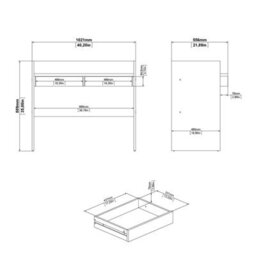 Wyld Haus Billabong Jackson Hickory Oak And White 2-Drawer Desk - thumbnail 9