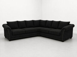 Harrison Plush Velvet Sofa - Elegant Modern Sofa Collection - Black Corner Sofa