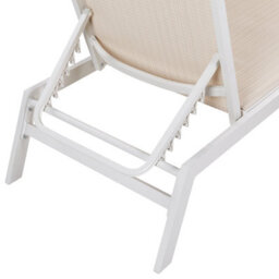 Beliani Sun Lounger Catania Reclining Metal Beige - thumbnail 7