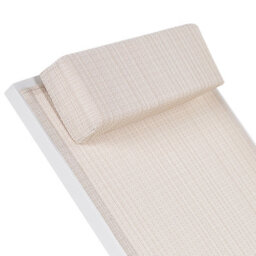 Beliani Sun Lounger Catania Reclining Metal Beige - thumbnail 6