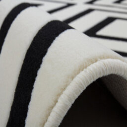 Lina 500 Ivory/schwarz Modern Rug By Kayoom -80Cm X 300Cm - thumbnail 2