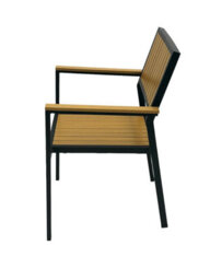 Deluxe Stacking Garden Chairs Light Finish, Deluxe Garden Dining Chairs, Decking Chair Be Furniture - thumbnail 4