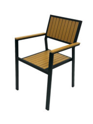 Deluxe Stacking Garden Chairs Light Finish, Deluxe Garden Dining Chairs, Decking Chair Be Furniture - thumbnail 2