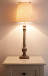 K Living Hague 60Cm Resin Table Lamp Grey With Shade - thumbnail 2