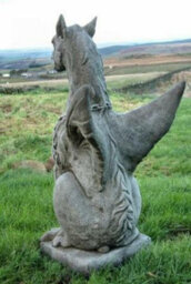 Large Winged Stone Griffin Ornament Gargoyle Gryphon Style - thumbnail 3