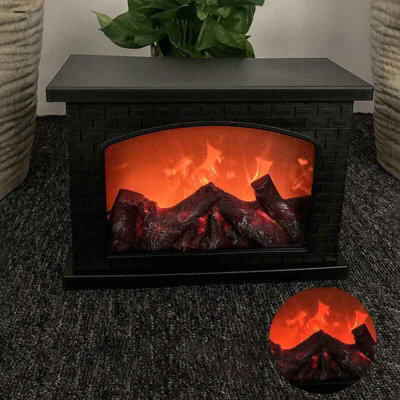 Charcoal Style Led Fireplace Flame Light , Usb Table Lamp For Home Winter Decor - image 1