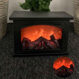 Charcoal Style Led Fireplace Flame Light , Usb Table Lamp For Home Winter Decor