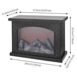 Charcoal Style Led Fireplace Flame Light , Usb Table Lamp For Home Winter Decor - thumbnail 2