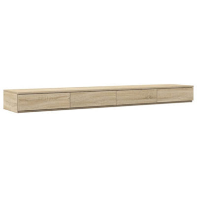 Berkfield Modern Bed Drawers Sonoma Oak 200X36,5X16,5 Cm Engineered Wood