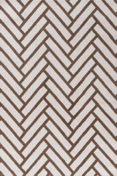 The Rugs Loft Taupe And Ivory Herringbone Living Room Area Rug And Runners Soft Pile - thumbnail 2