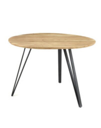 Elm Home And Products Elm Home And Garden Round Solid Acacia Wooden Dining Kitchen Table 76Cm High X 110Cm X 110Cm Natural - thumbnail 2