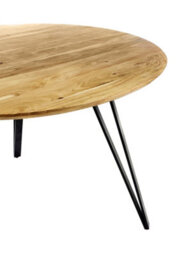 Elm Home And Products Elm Home And Garden Round Solid Acacia Wooden Dining Kitchen Table 76Cm High X 110Cm X 110Cm Natural - thumbnail 3