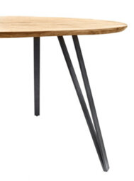 Elm Home And Products Elm Home And Garden Round Solid Acacia Wooden Dining Kitchen Table 76Cm High X 110Cm X 110Cm Natural - thumbnail 5