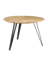 Elm Home And Products Elm Home And Garden Round Solid Acacia Wooden Dining Kitchen Table 76Cm High X 110Cm X 110Cm Natural - thumbnail 1