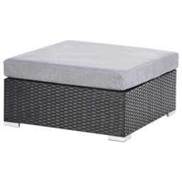 Beliani Garden Corner Sofa With Table 4 Seater Sano Right Hand Pe Rattan Black - thumbnail 9