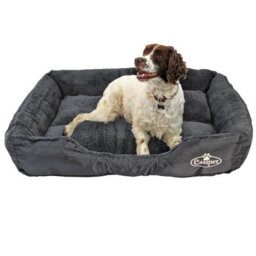 Actiaspet Faux Fur Pet Bed Black/grey Xl - thumbnail 2