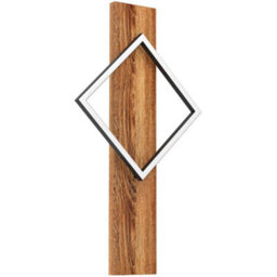 Loops Stylish Led Wall Light In Black And Brown For Rustic Indoor Decor - thumbnail 4