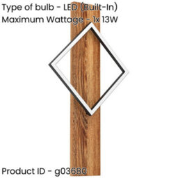 Loops Stylish Led Wall Light In Black And Brown For Rustic Indoor Decor - thumbnail 2