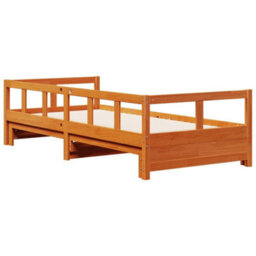 Berkfield Daybed Without Mattress Wax Brown 90X190 Cm Solid Wood Pine - thumbnail 7