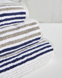 Allure Bath Fashions Merlin Striped Bath Towel - Navy - thumbnail 3