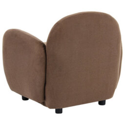 Beliani Retro Armchair Jule Fabric Brown - thumbnail 5