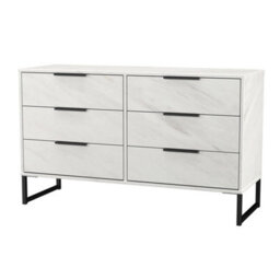 Beijing 6 Drawer Midi Chest Of Drawers In Marble (Ready Assembled) - thumbnail 4