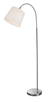 Luminosa Lighting Luminosa Tower Floor Lamp Brushed Steel With Cream Shade - image 1