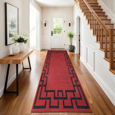Oxford Homeware Printed Rug, Non-Slip Pet Friendly, Living Room Rugs And Hallways Runner, (Lexi, 60X220Cm)
