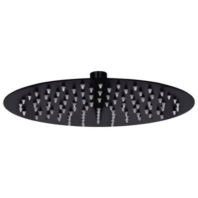 Walplus Rain Shower Head Stainless Steel 25 Cm Round Black - image 1