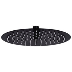 Walplus Rain Shower Head Stainless Steel 25 Cm Round Black