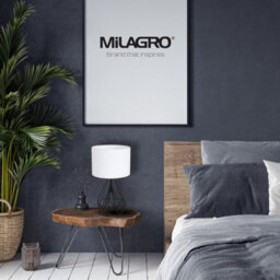 Milagro Triangolo Table Or Floor Lamp Stylish Hand Made Industrial Chic Matt Black With Delicate White Fabric Shade - thumbnail 1
