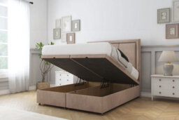 "Comfort Savoy Mink Naples Ottoman Bed Base With 54"" Floor Standing Headboard 3' Single" - thumbnail 2