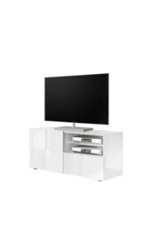 FurniComp LTD Furnicomp Lyon 1 Door 1 Drawer Small White Gloss Tv Unit - thumbnail 3