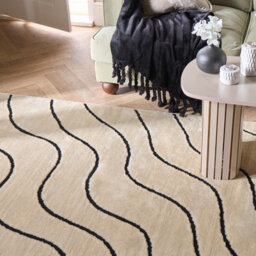 Ohs Tufted Contour Rug Soft Floor Carpet Non Slip Area Mat, Monochrome - 120 X 170Cm - thumbnail 2
