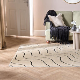Ohs Tufted Contour Rug Soft Floor Carpet Non Slip Area Mat, Monochrome - 120 X 170Cm - thumbnail 1