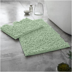Gc Gaveno Cavailia Infinity Loop Extra Large 2 Piece Bath Mat Set Sage Green Super Absorbent Non Slip Shower Mat