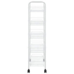 Walplus 5-Tier Kitchen Trolley White 46X26X105 Cm Iron - thumbnail 4