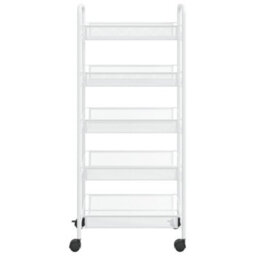 Walplus 5-Tier Kitchen Trolley White 46X26X105 Cm Iron - thumbnail 3