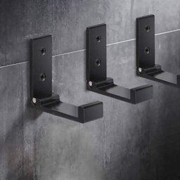 Black Set Of 4 Foldable Wall Hooks, Invisible, Aluminum Wall Hook, Aluminum Alloy Wall Hanging Hooks, Foldable Coat Hooks - thumbnail 4