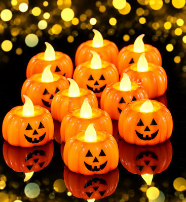 Halloween Led Pumpkin Candle Light Battery Operated Spooky Pumpkin Decoration