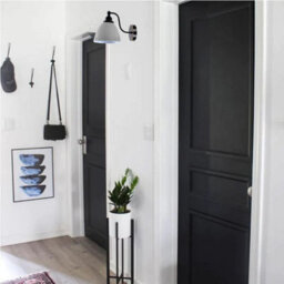 Retro Industrial Wall Light White Metal Swan Neck Arm, E27 Base - thumbnail 3