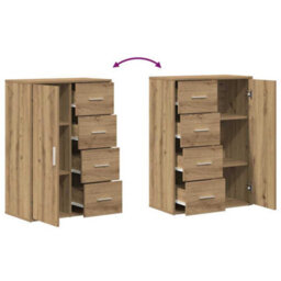 Vidaxl Sideboard Artisan Oak 60 X 31 X 84 Cm Engineered Wood - thumbnail 7